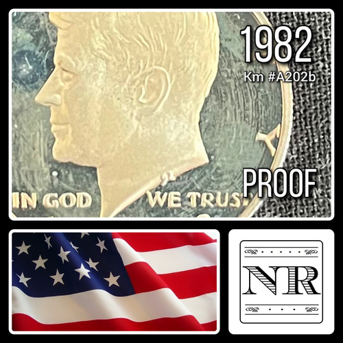 Estados Unidos - 1/2 Dolar - Año - 1982 S - Proof - Kennedy