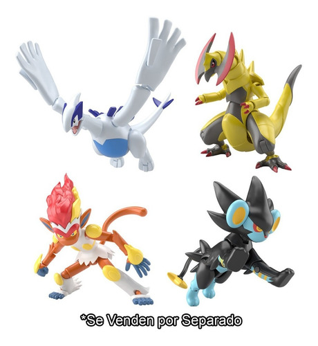 Efectos Haxorus Lugia Luxray Infernape Shodo Pokemon Bandai (Usado)