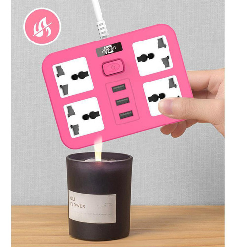 Cx1 Toma De Corriente 3 Puertos Usb Protector Contra
