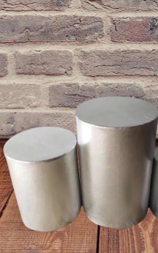 Capas De Cilindro Kit 2 P E 2 M Prata Metalizadas Brilhantes