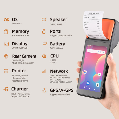 Impresora De Recibos Portátil Pos Machine Wifi... Android