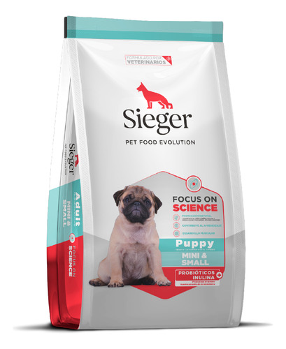 Alimento Sieger Super Premium sieger cachorro mordida pequeña para perro cachorro de raza pequeña sabor mix en bolsa de 15 kg