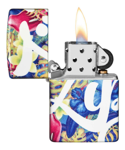 Encendedor Zippo Diseño Floral 540 Completely Logo Zippo