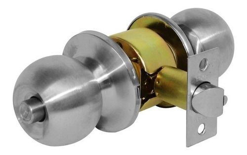 Imagen 2 de 4 de Cerradura Perilla Chapa Bola Puerta De Recamara + 3 Bisagras