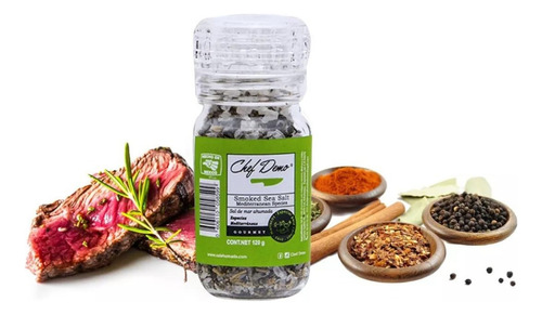 Sal Ahumada Mar Especias Sazonador Molinito Rellenable 120g
