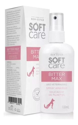 Soft Care Bitter Max Spray Amargo Educador Pet Society 100ml