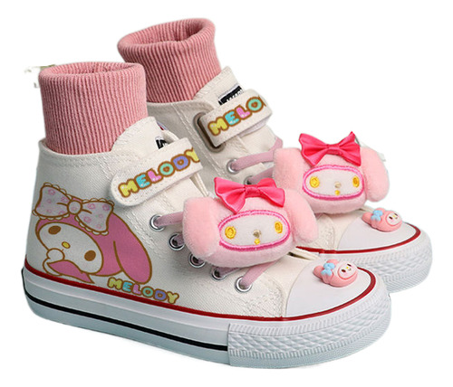 Zapatos De Lona Versátiles Sanrio Pink Melody, Zapatillas Ca