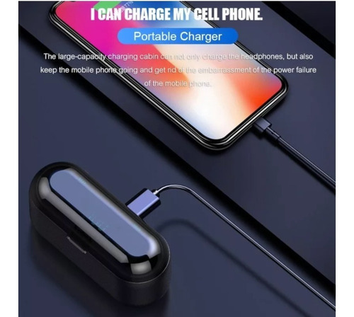 Fone Ouvido Bluetooth 5.0 F9 Sem Fio Touch Black Earphone