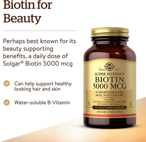 Solgar Biotina 5000mcg 100caps Sabor Neutro