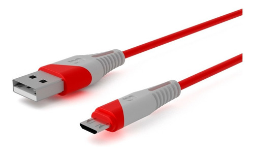 Gowin Cable Micro Usb 3 Metros Celular Carga Y Datos Color Rojo