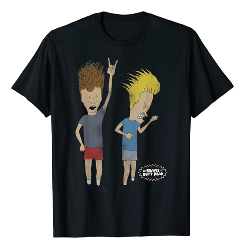 Beavis Y Butt-head Polera Con Cabeza Desgastada