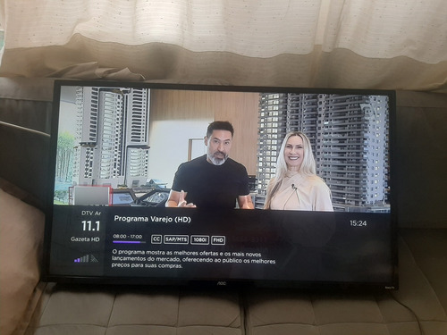 Smart Tv 43'' Led Full Hd Roku Wifi Hdmi 43s5195 Aoc Bivolt (Usado)