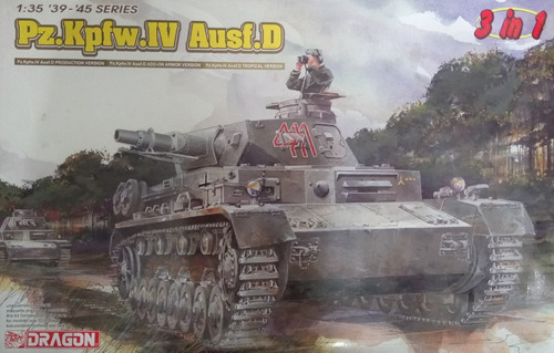 1/35 Panzer Iv Ausf. D Dragon 3 Em 1 - Canhão Em Aluminio