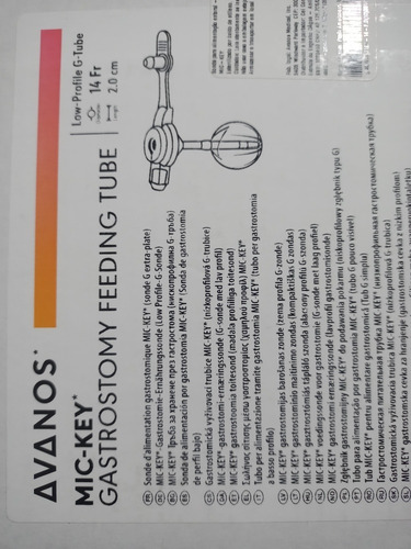 Sonda Gastrostomia Botton Mic Key 14fr 2.0 Cm