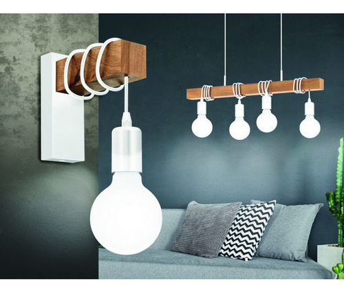 Colgante De Madera Con Port. Blanco/townshend-eg3212