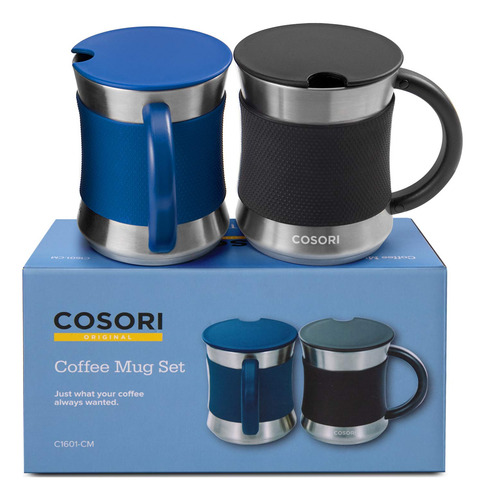 Taza De Caf Cosori, 17 Oz, Acero Inoxidable, Mango Resistent