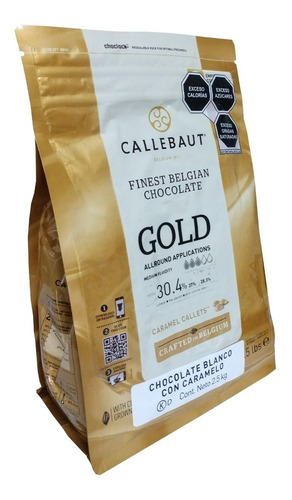 Chocolate Blanco Caramelo Gold Callebaut 30.4% Cacao 250gr