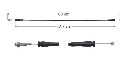 Chicote Cerradura Puerta Ford Lobo Sup Cabina Y Media 60.5cm