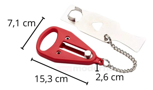 Imagen 7 de 7 de Cerradura Tranca Puertas Portátil Para Hogar Viajes Hotel M®
