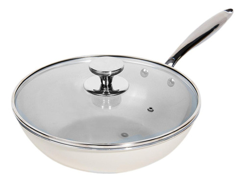 - Wok Antiadherente Con Tapa Sartén Para Saltear Sartén S