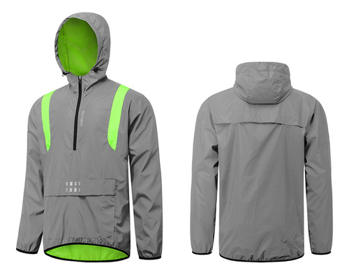 Chaqueta De Bicicleta Reflectante A Prueba De Viento Con Cap