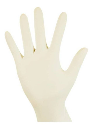 Guantes descartables estériles Top Glove Examination color natural talle S de látex con polvo