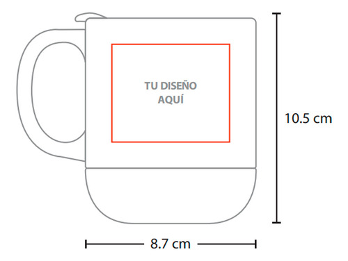 Taza De Cerámica Mate Con Base De Corcho Removible 300ml Color Blanco