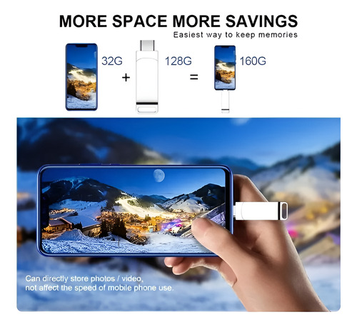 Pendrive 2tb Para Computador / Celular + Puerto Micro