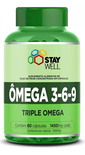  Stay Well Triple Omega 3-6-9 Múltiples 1450 Mg Grasas Polii