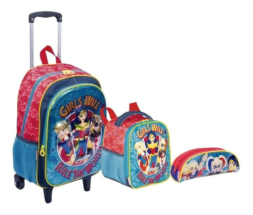 Kit Mochila Rodinhas G Super Hero Girls 19x 3d Sestini 2019