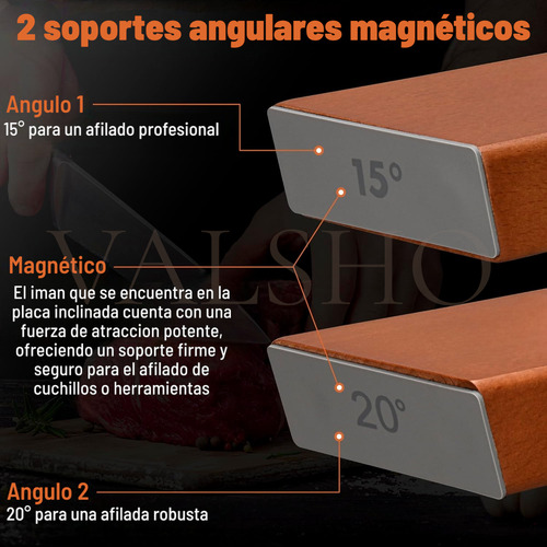 Afilador De Cuchillos Profesional De Diamante Marrón Oscuro