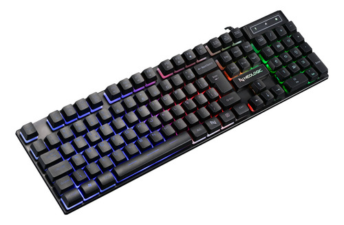 Teclado Gamer Neologic Infinite Play Black Semi Mecânico Abn