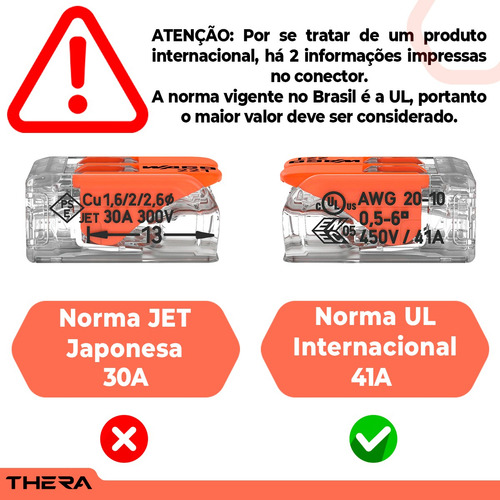 Kit Com 6 Unidades Conectores Para Chuveiro 221-612 Wago