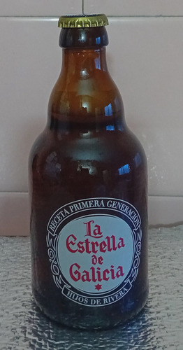 Botella De Cerveza Estrella Galicia Porron De 330 Cl Conmemoración (Usado)