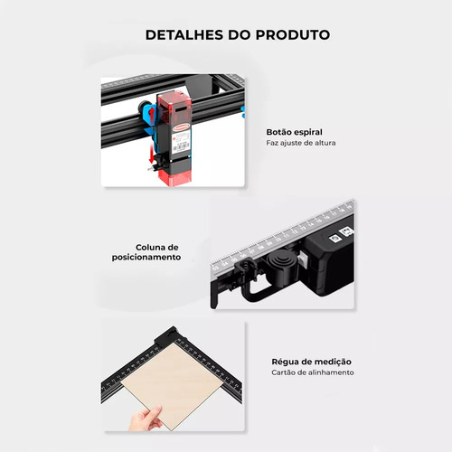 Gravadora Laser 10w + Rolo Rotativo Maquina Para Gravar A Laser Em Metal Laser Corte Cnc 80w 30x30cm Impressora 110v/220v Twotrees