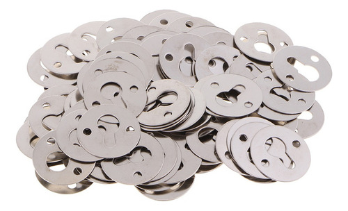 100x Perchas De Metal En Tono Plateado Soporte Para Colgar