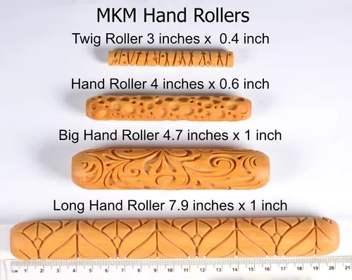 Rodillos De Mano De Madera Mkm