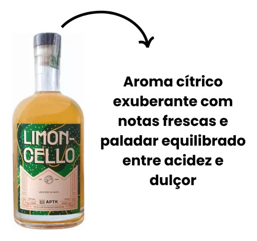 Licor Fino De Limão Limoncello Aptk Spirits Garrafa 750ml