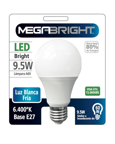 Imagen 4 de 4 de Pack 10 Ampolletas Led 15w Luz Fria E27