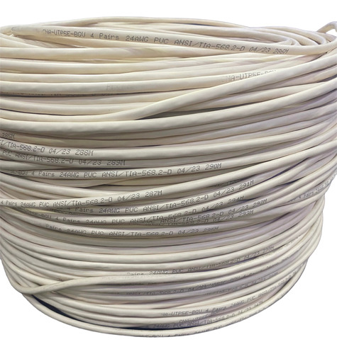 Bobina Red Utp 350mhz 100% Cobre Cat5e 100m Beige Cna