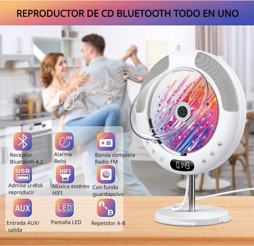 Reproductor De Cd Radio Mp3 Bluetooth