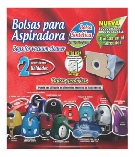 Bolsas Universales Para Aspiradora X 2 Unidades