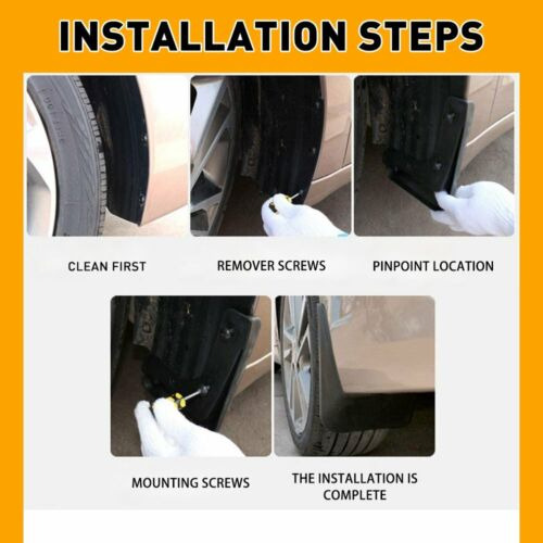 4pcs Car Mud Flaps Splash Guards For Front Or Rear Auto Ccj