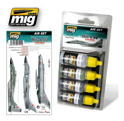 Modelismo Pinturas Set Mig Sukhoi Ammo Jimenez 1/48 1/72