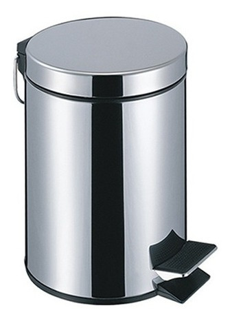 Imagen 2 de 6 de Cesto Basura Tacho Pedal Acero Inoxidable 12 Lts Tipo Hafele