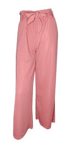 Pantalon Tipo Palazzo Semi Formal Para Mujer Con Lienzo  