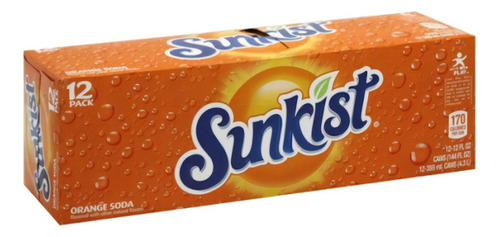 Sunkist Orange Soda Pack 12-12 Fl Oz 355ml Americano