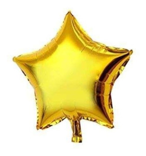 Globos Metalizados Estrellas Dorado 45cm Por 1 Unidad
