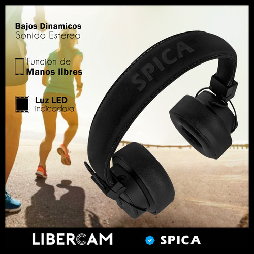 Imagen 9 de 10 de Auriculares Spica Sp-420 Vincha Bluetooth Inalambrico Radio