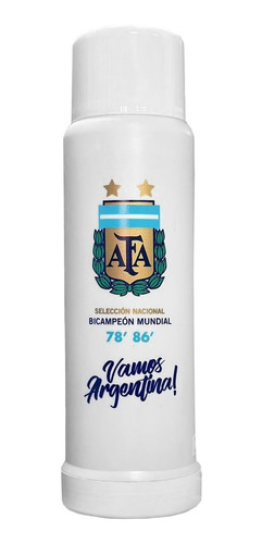 Imagen 1 de 7 de Termo Lumilagro Blanco Selección Argentina Mundial 1 Litro
